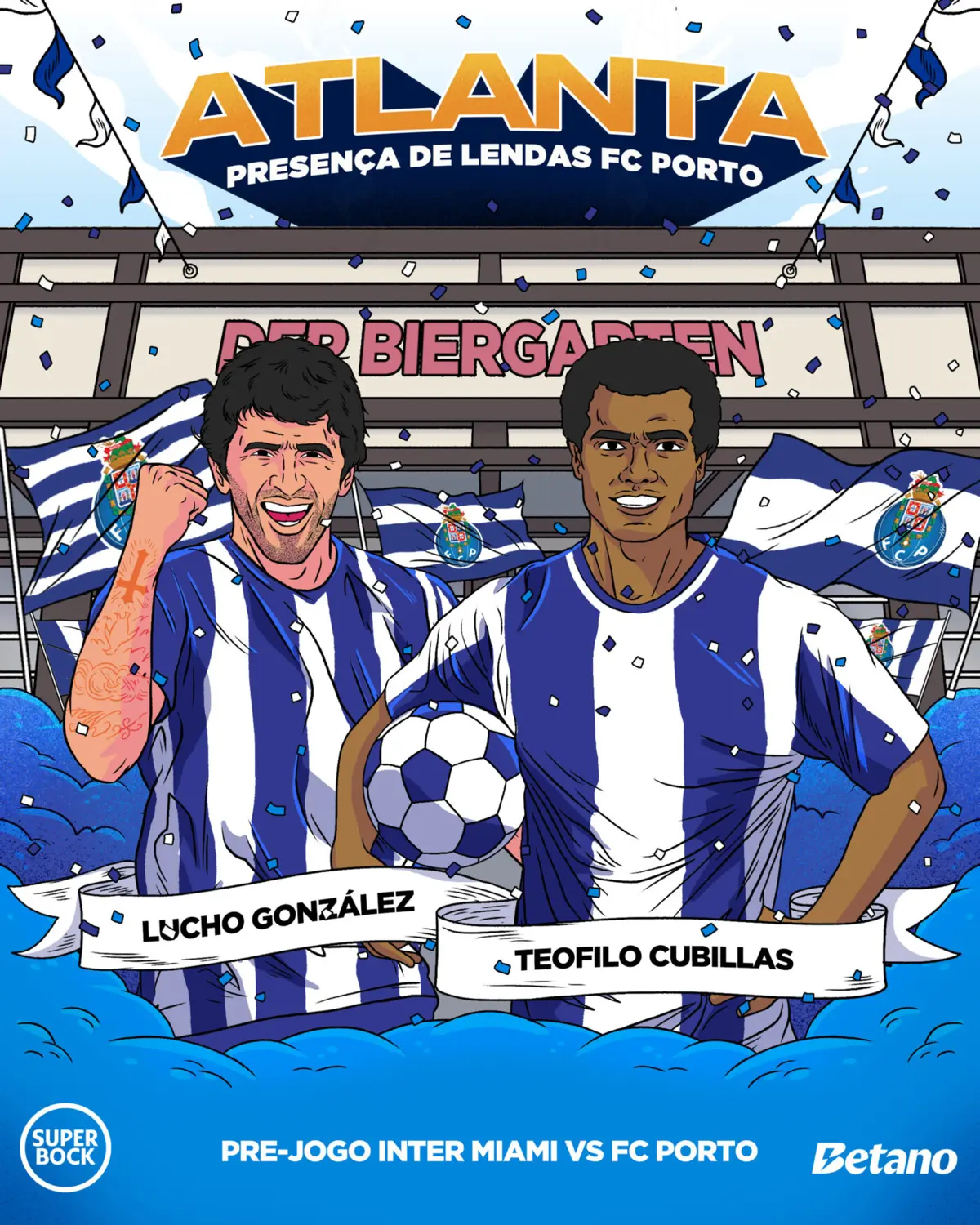 Lucho e Cubillas vão animar adeptos portistas em Atlanta