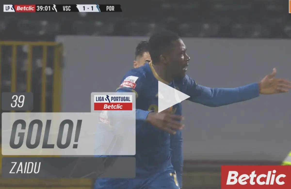 Imagem de contexto do artigo Zaidu empata o V. Guimarães-FC Porto de cabeça. Veja o golo