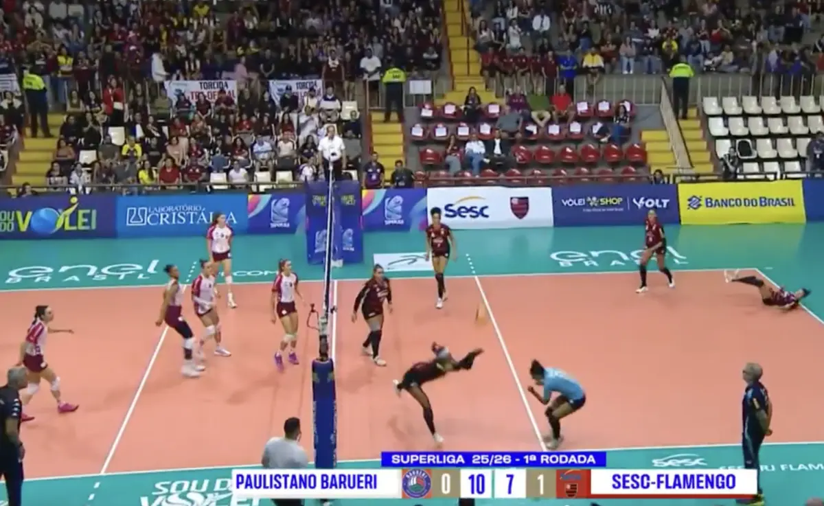 Imagem de contexto do artigo De tirar o fôlego: veja este rally de um minuto e 37 segundos entre Flamengo e Barueri