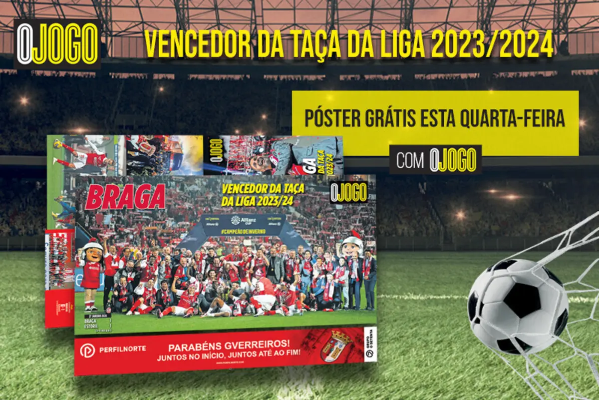 Imagem de contexto do artigo Não perca o póster do Braga vencedor da Taça da Liga 2023/2024