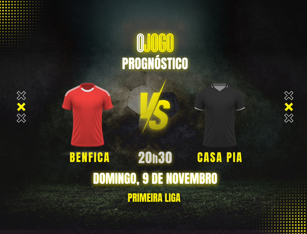 Imagem de contexto do artigo Prognóstico Benfica vs Casa Pia: Dicas e Odds para a Primeira Liga