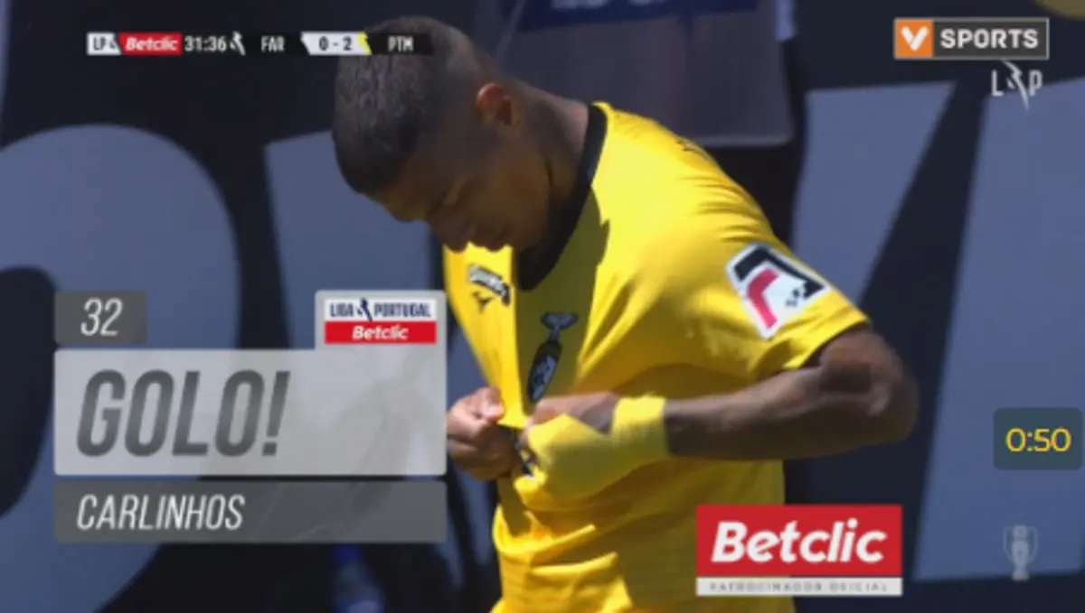 Imagem de contexto do artigo Veja como Carlinhos aumentou a vantagem do Portimonense em Faro