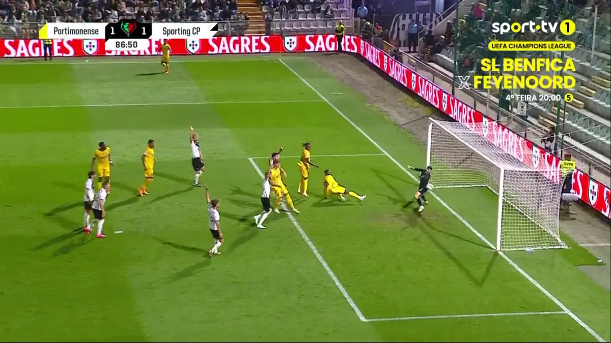 Imagem de contexto do artigo Portimonense-Sporting: leões pediram fora de jogo, mas Elijah empatou a partida