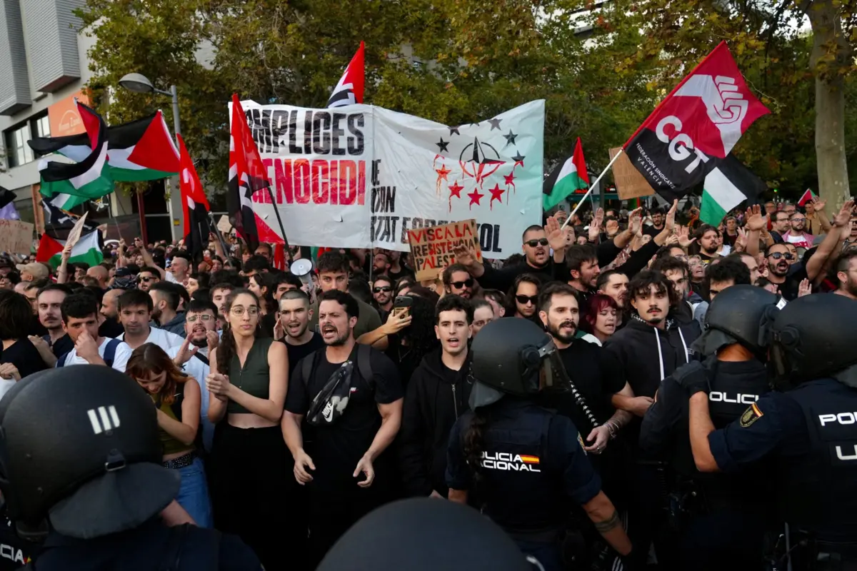 Imagem de contexto do artigo Cinco detidos em manifestação pró-Palestina antes do Valência-Hapoel Tel Aviv