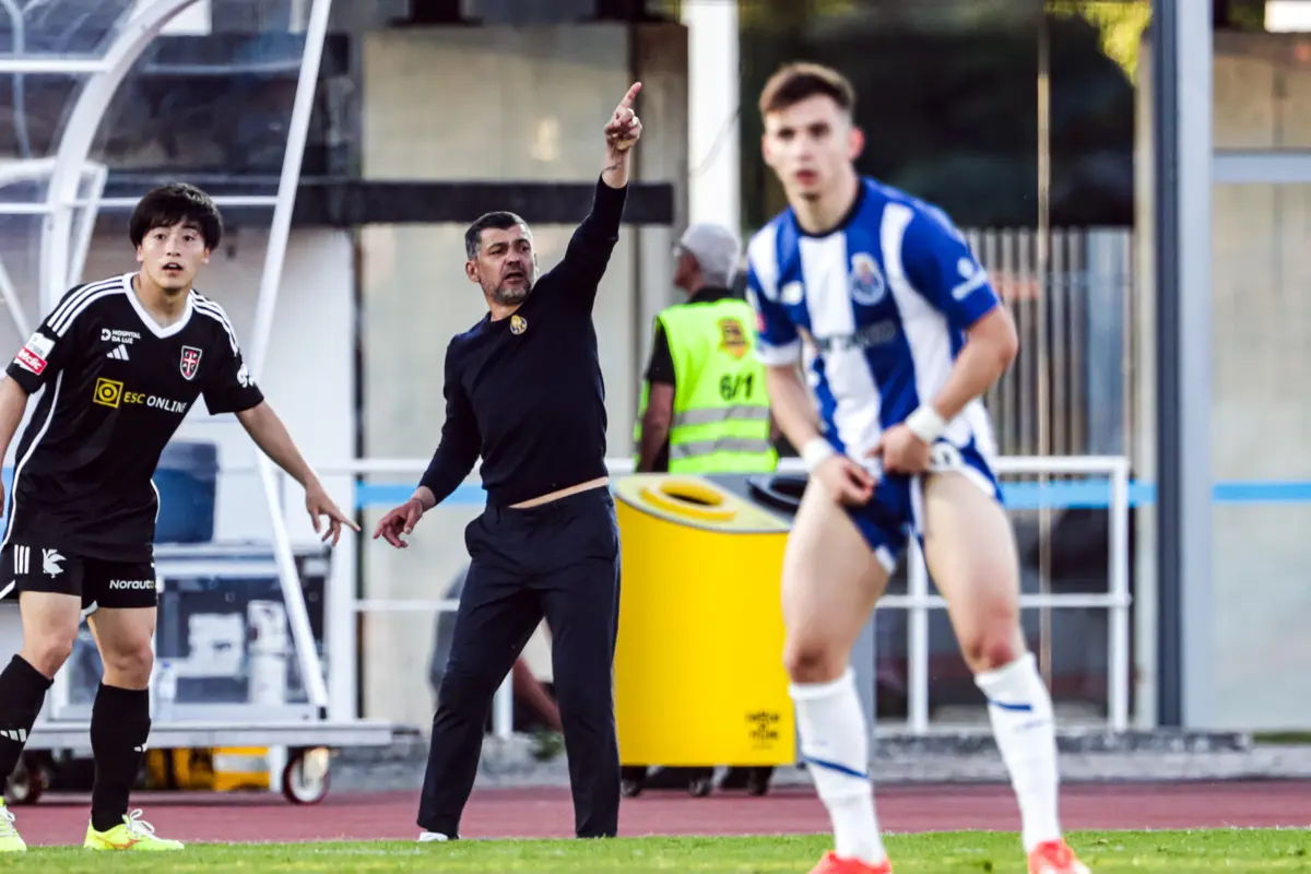 Sérgio Conceição e Francisco Conceição quando estavam no FC Porto (Mário Vasa / Global Imagens)