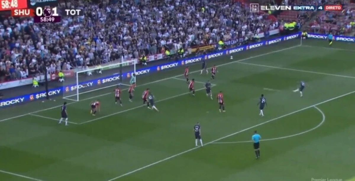 Golaço de Porro (créditos: DAZN)