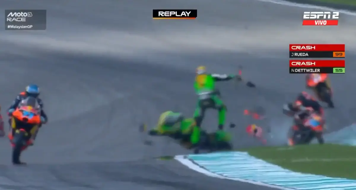 Imagem de contexto do artigo Moto3: Noah Dettwiler em estado crítico após acidente na Malásia