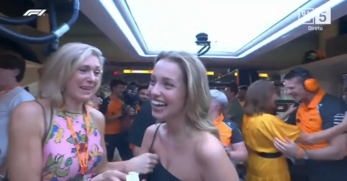 Imagem de contexto do artigo A alegria de Margarida Corceiro logo após Norris sagrar-se campeão mundial