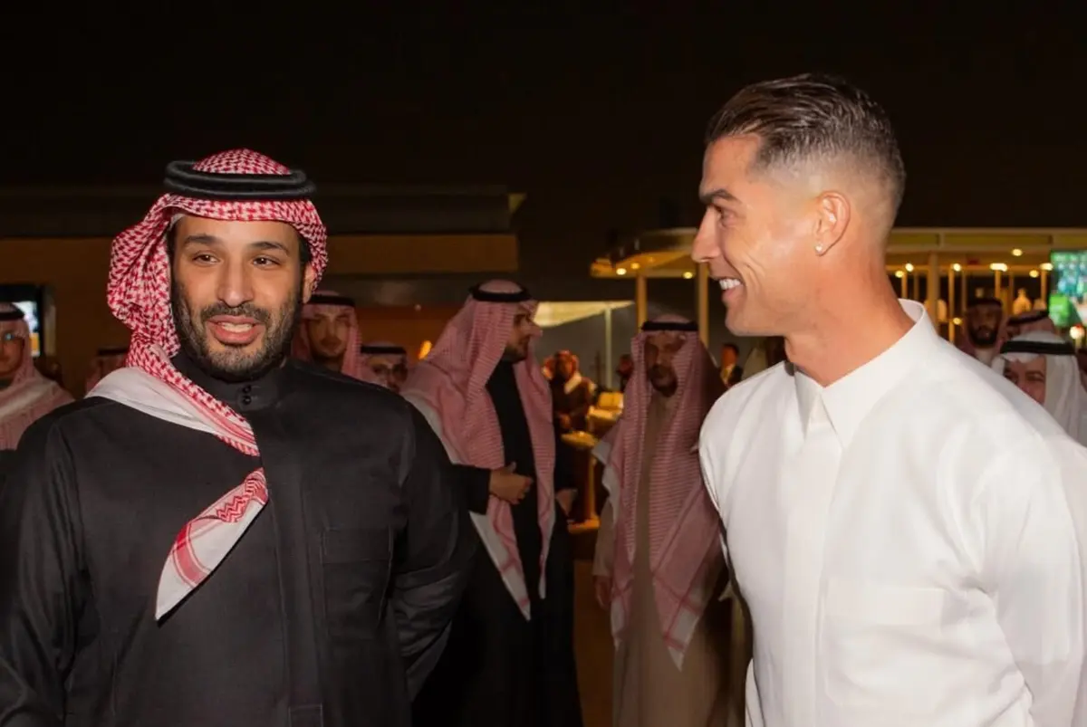 Ronaldo e o príncipe herdeiro saudita Mohammed bin Salman