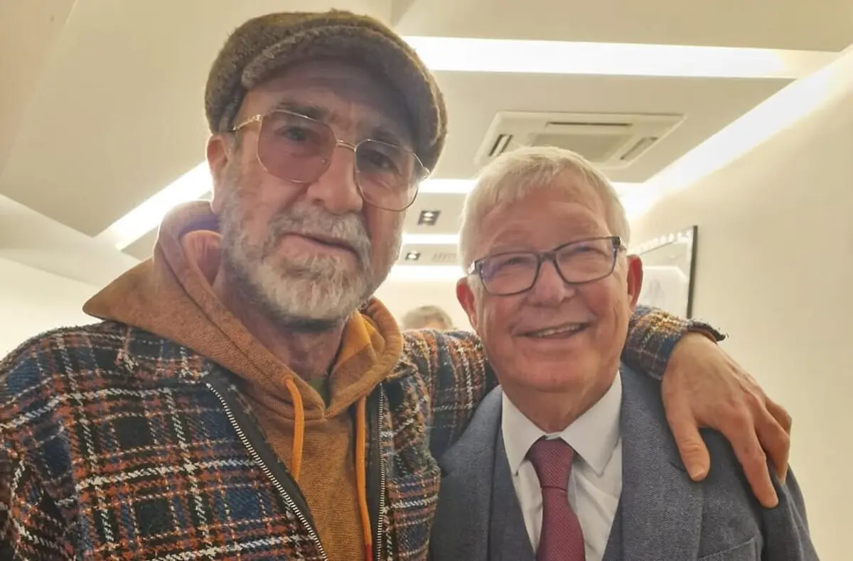 Eric Cantona e Alex Ferguson (créditos: Instagram)