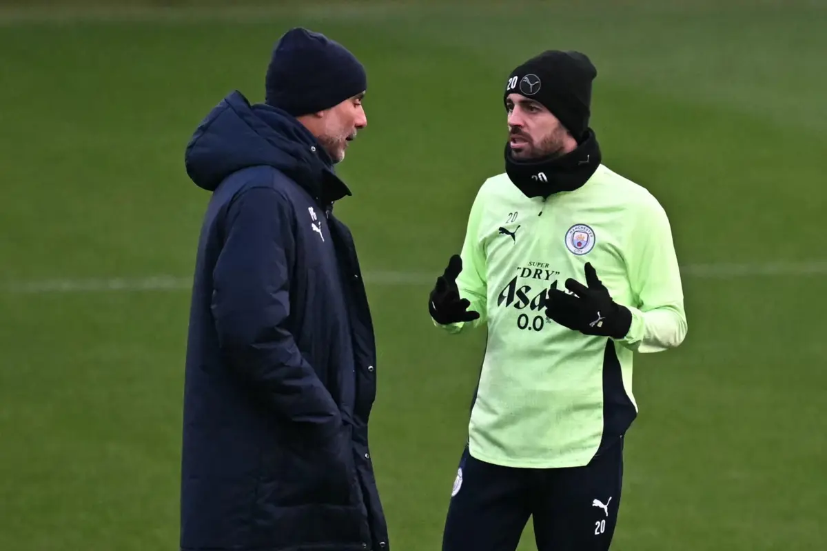 Guardiola e Bernardo Silva