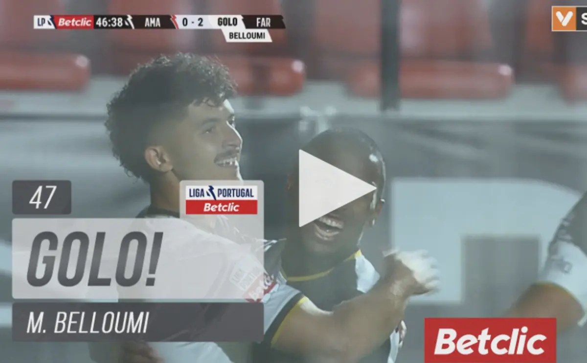 Imagem de contexto do artigo Belloumi dilata vantagem do Farense frente ao Estrela com um golaço. Veja aqui
