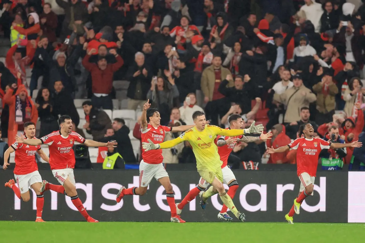 Benfica garantiu play-off da Champions após golo de Trubin ao Real Madrid
