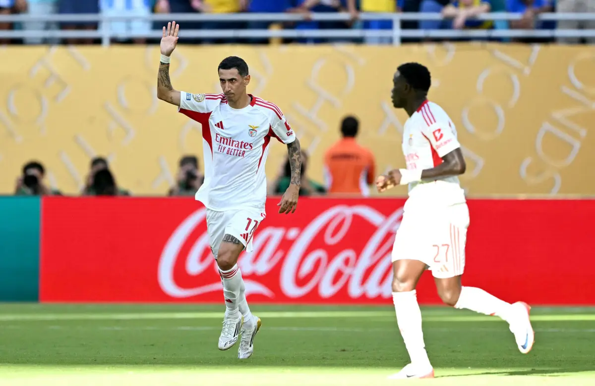 Gesto de Di María que deu que falar (créditos: AFP)