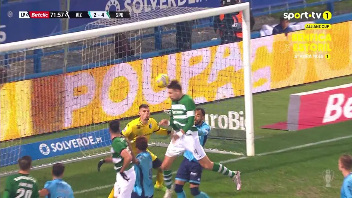 Imagem de contexto do artigo Coates repõe vantagem de dois golos do Sporting em Vizela. Veja o golo