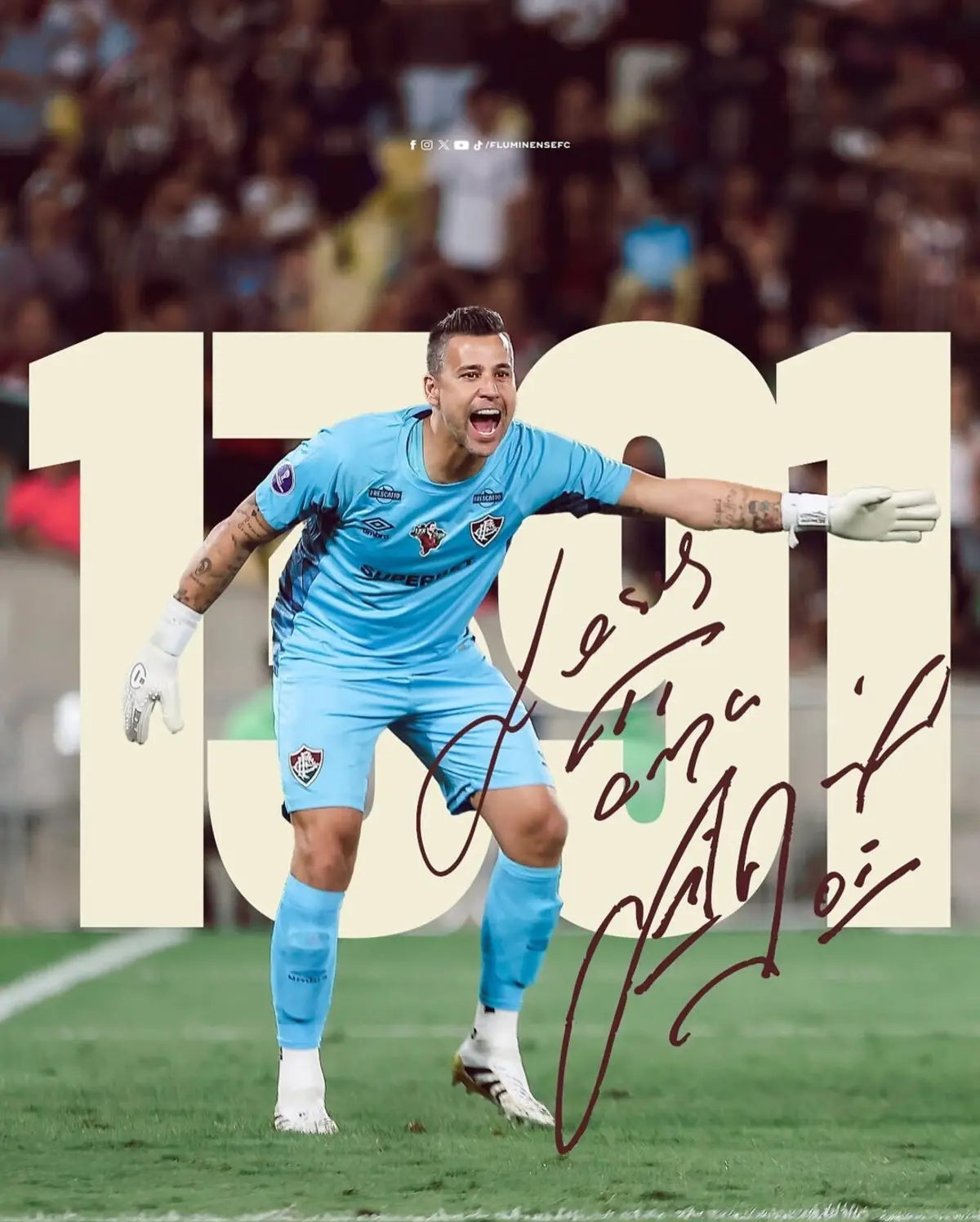 Imagem de contexto do artigo Histórico: guarda-redes do Fluminense é o jogador com mais jogos de sempre