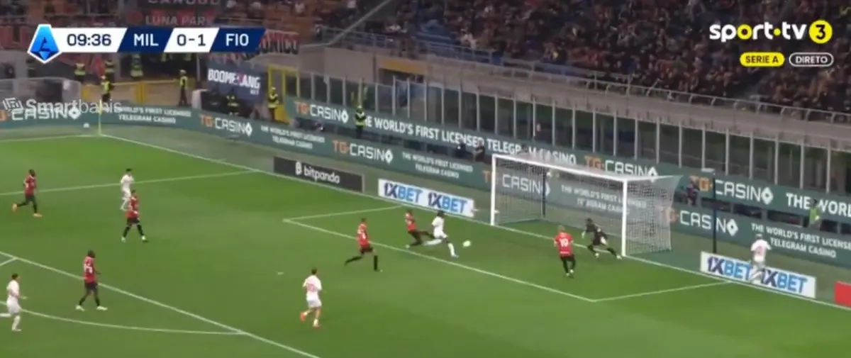 Imagem de contexto do artigo Milan de Conceição sofre dois golos em três minutos frente à Fiorentina