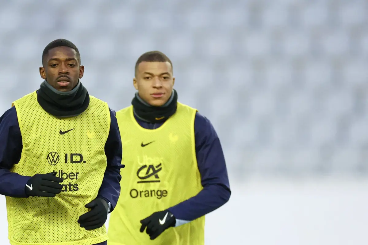 Dembélé e Mbappé (Créditos: AFP)