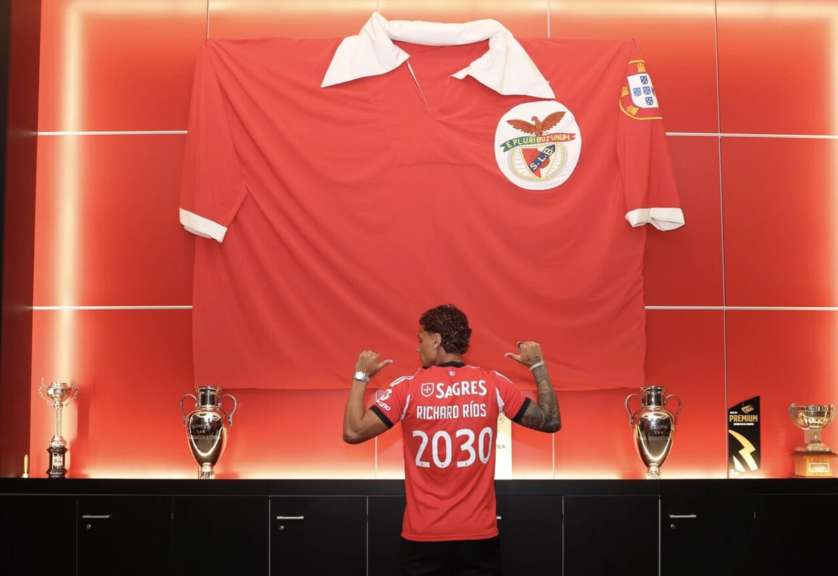 Imagem de contexto do artigo Richard Ríos: "Era um sonho jogar na Europa e num clube gigante como o Benfica..."