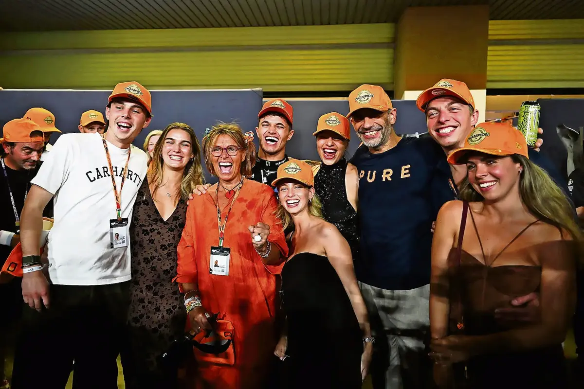 norris campeão mãe pai e namorada