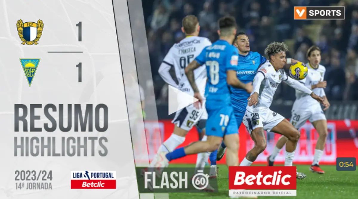 Imagem de contexto do artigo Famalicão-Estoril: os dois golos do jogo para ver neste curto resumo