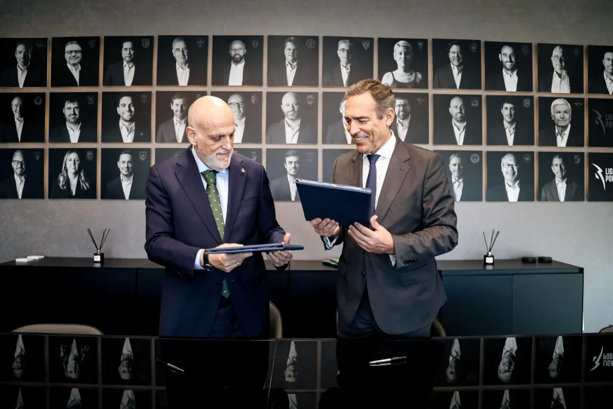 Javier Tebas e Reinaldo Teixeira