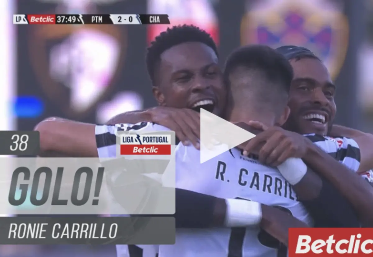 Imagem de contexto do artigo Carrillo fez assim o segundo golo do Portimonense na receção ao Chaves. Ora veja