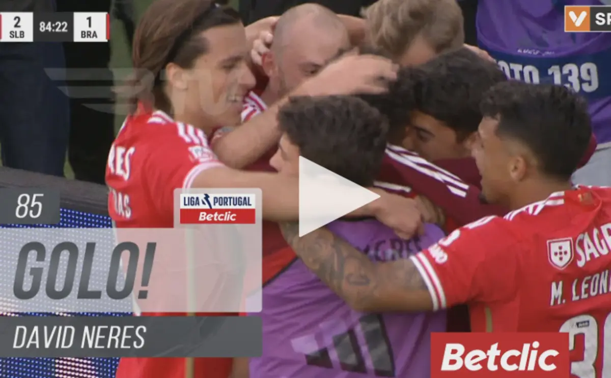 Imagem de contexto do artigo David Neres confirma reviravolta do Benfica na receção ao Braga. Ora veja