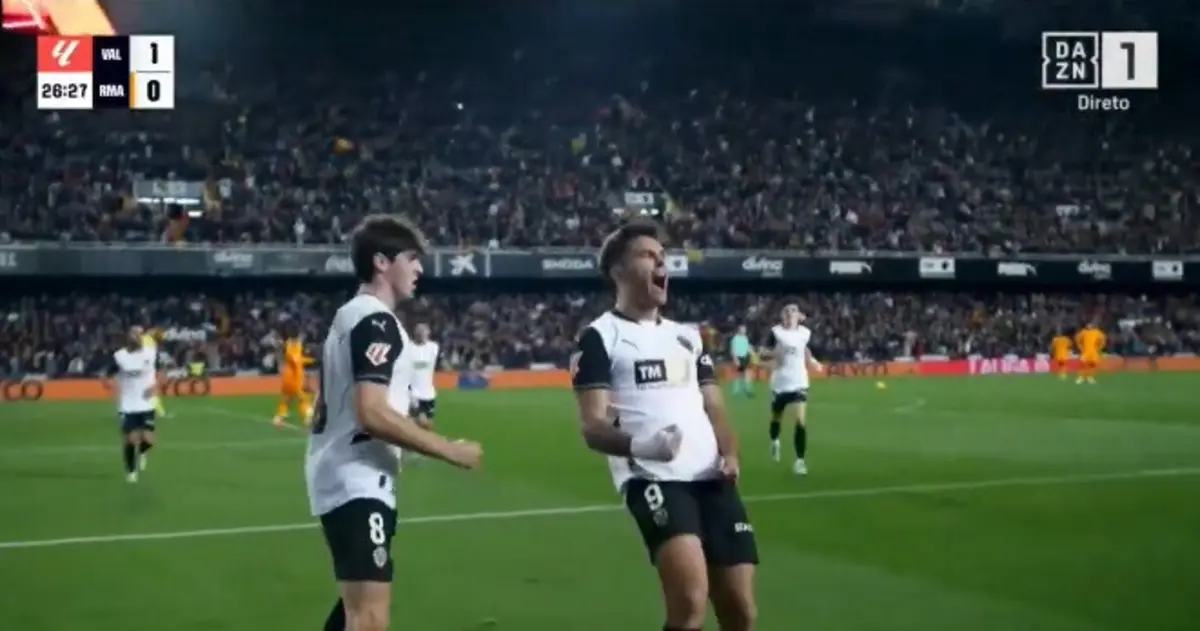 Imagem de contexto do artigo Valência a vencer Real Madrid ao intervalo: eis o golo que desfez o nulo