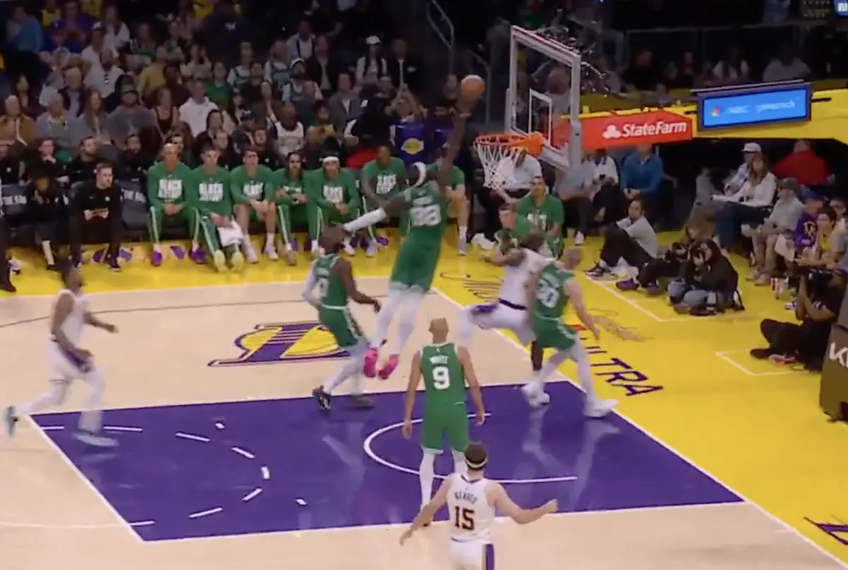 Imagem de contexto do artigo Neemias Queta afundou sobre Doncic e desarmou LeBron James: ora veja