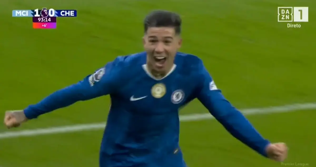 Imagem de contexto do artigo Enzo Fernández arranca empate ao City com golo aos 90'+4'. Ora veja