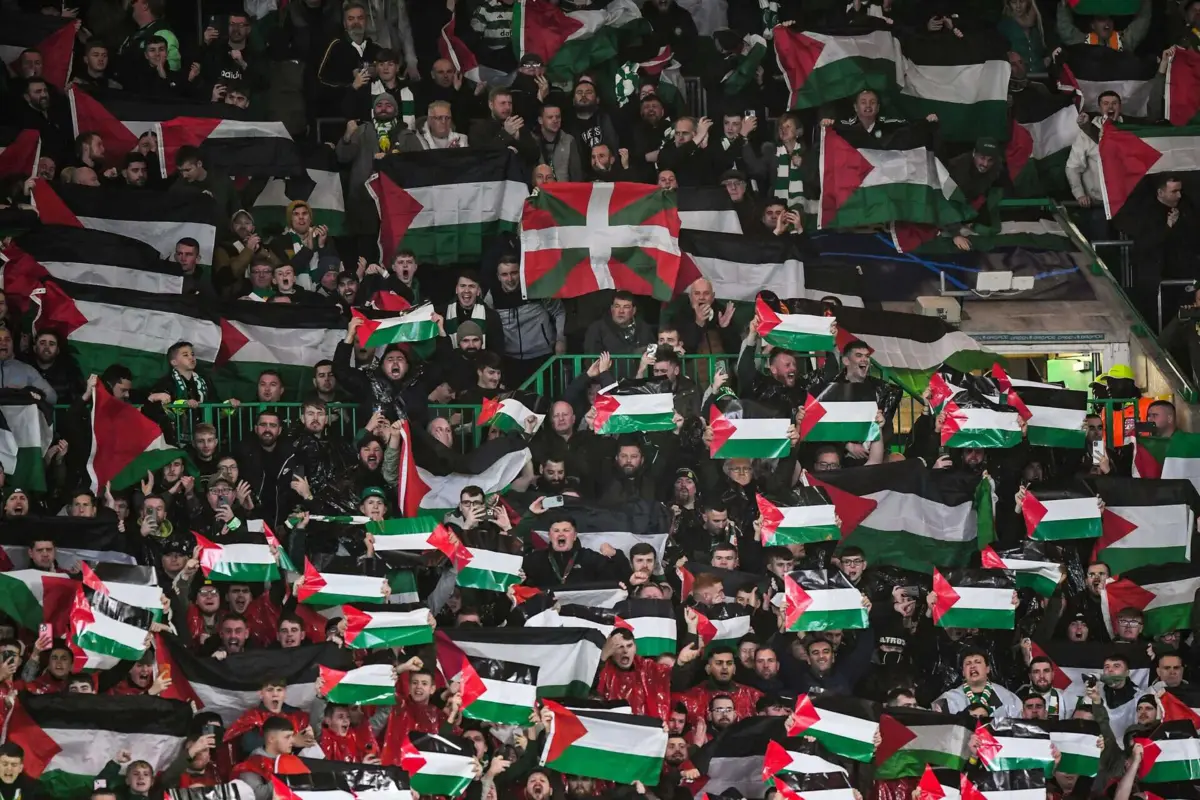 Imagem de contexto do artigo Exibição de bandeiras da Palestina sai cara ao Celtic