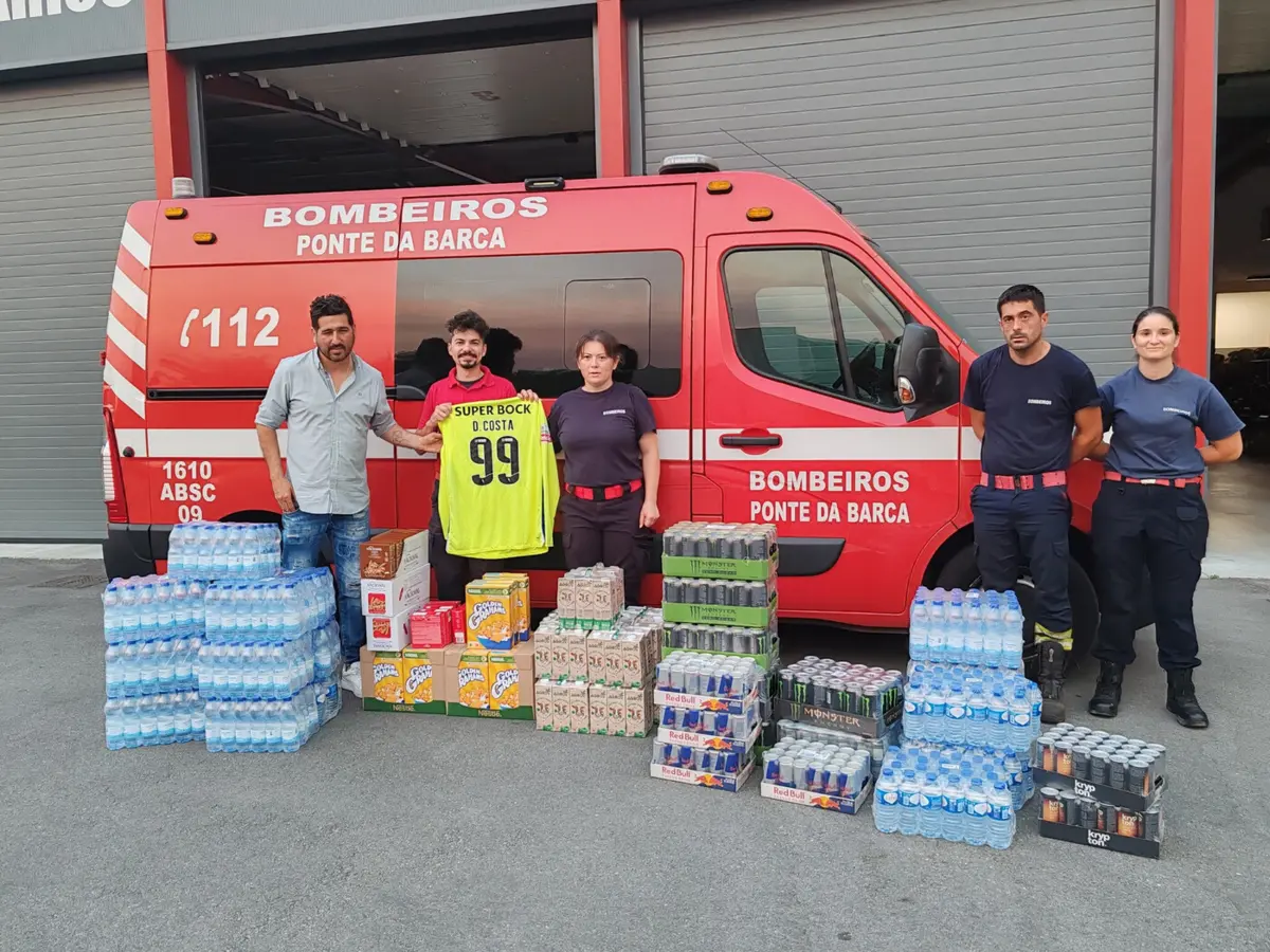 Imagem de contexto do artigo Plantel do FC Porto enviou bens essenciais aos Bombeiros Voluntários de Ponte da Barca