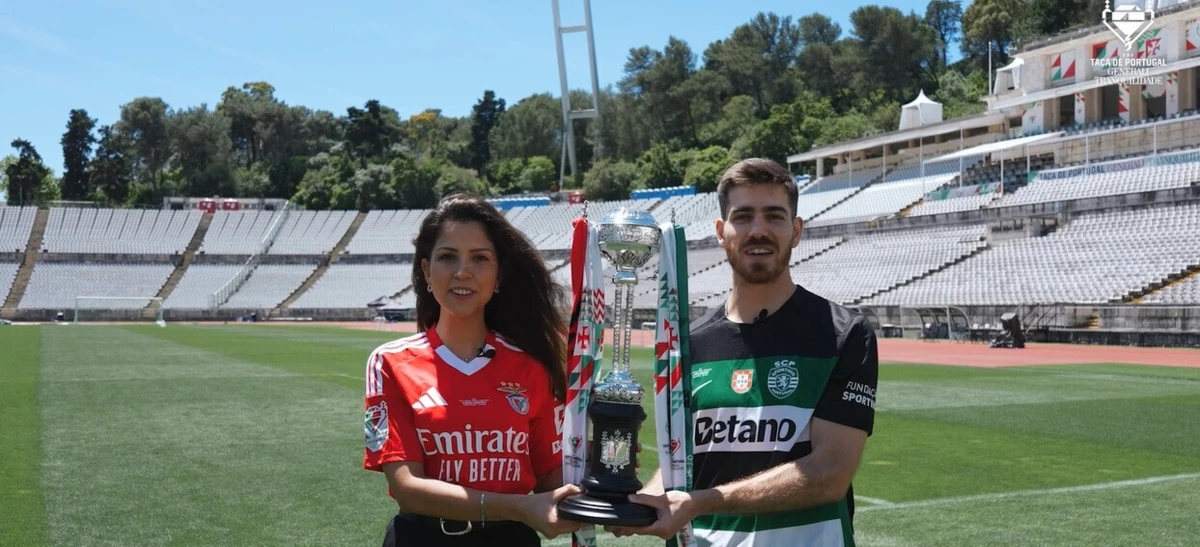 Imagem de contexto do artigo Vídeo: Benfica e Sporting pedem "grande festa" na final da Taça de Portugal
