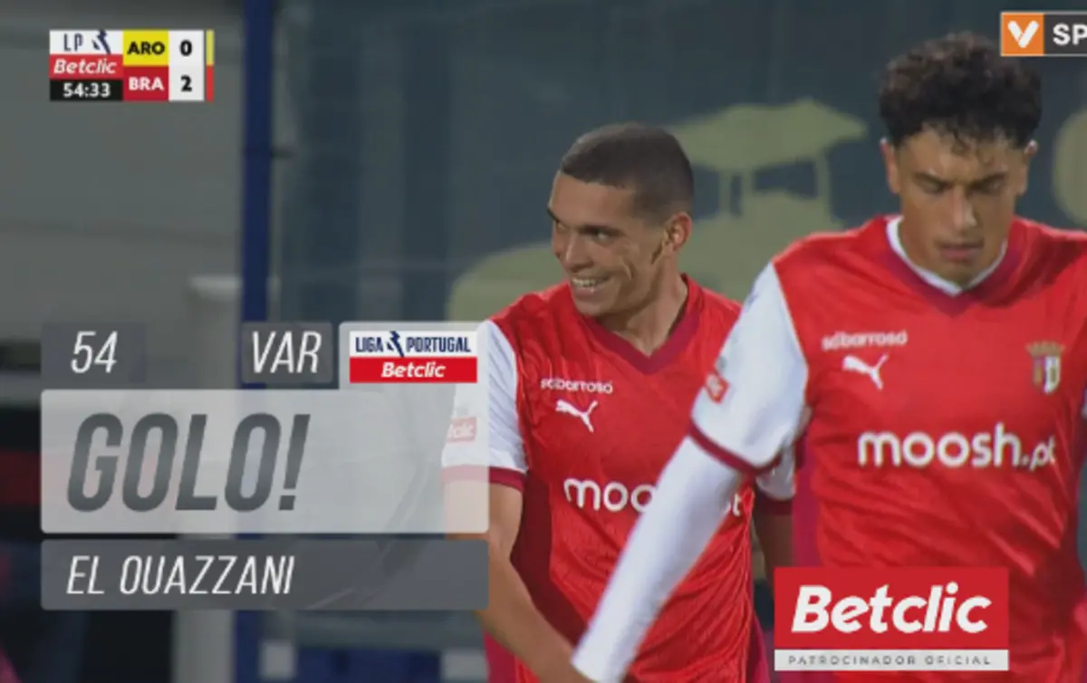 Imagem de contexto do artigo El Ouazzani aumenta vantagem do Braga em Arouca: eis o golo