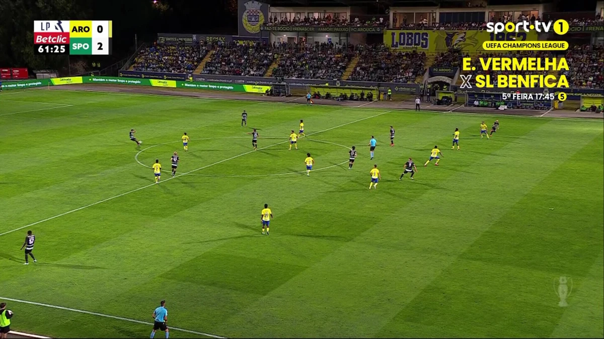 Imagem de contexto do artigo Arouca-Sporting: fora de jogo salva Loum de autogolo... de calcanhar. Ora veja