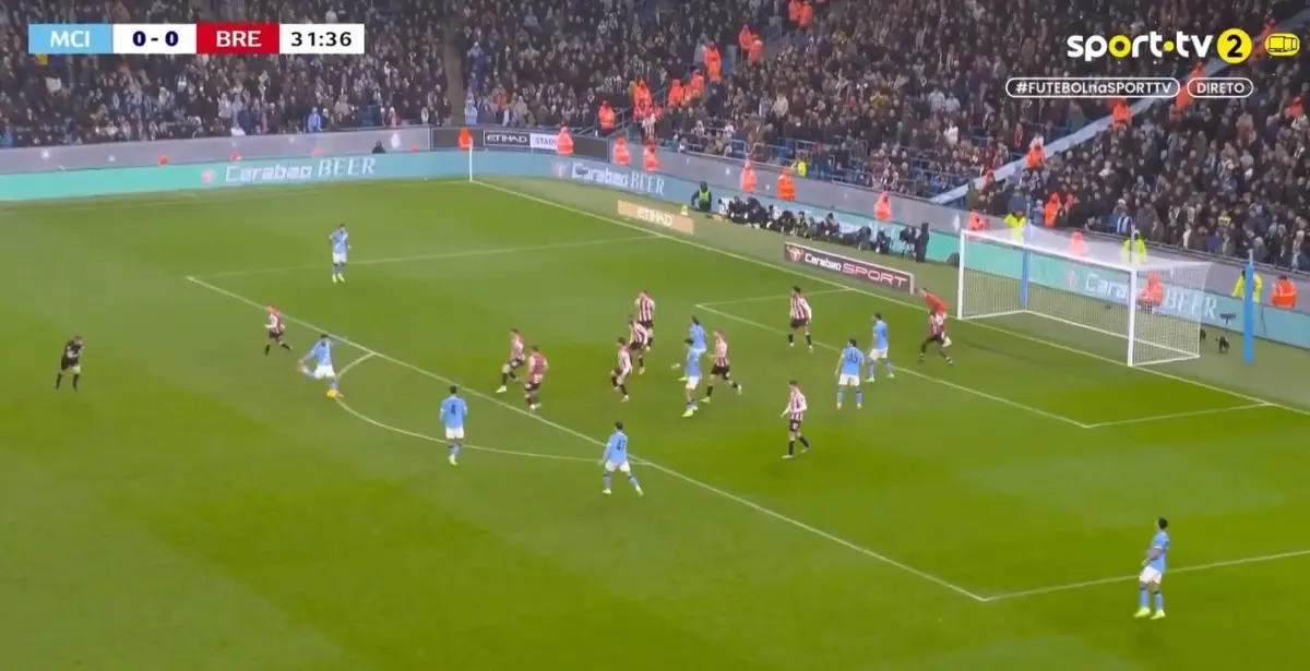 Imagem de contexto do artigo Taça da Liga inglesa: golaço de Cherki no Manchester City-Brentford