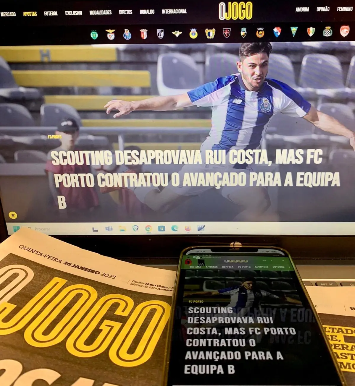 Imagem de contexto do artigo O JOGO continua a liderar entre os sites desportivos em Portugal