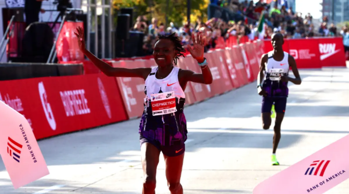 Imagem de contexto do artigo Ruth Chepngetich, recordista mundial da maratona, na meia de Lisboa