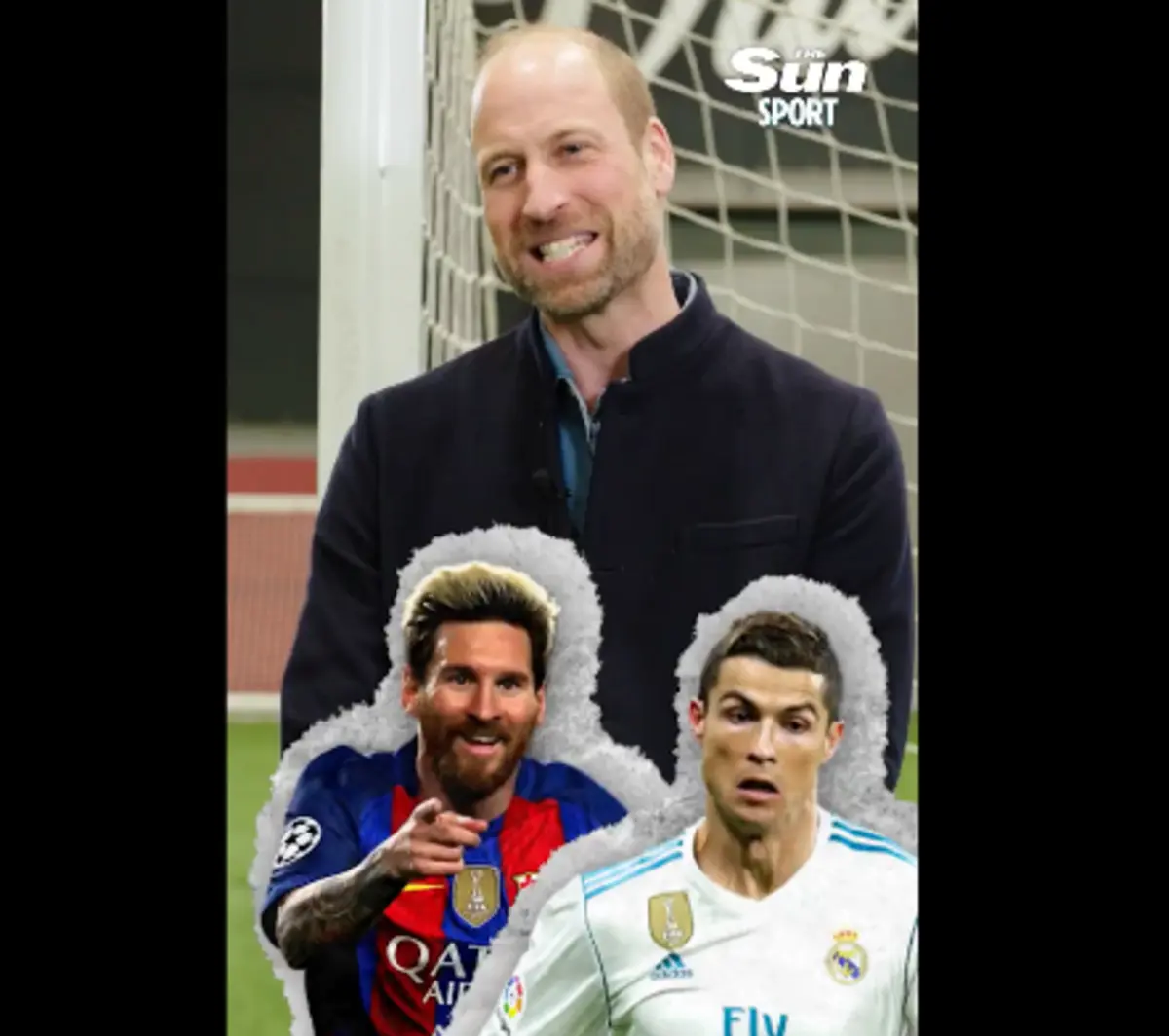 Imagem de contexto do artigo Príncipe William escolhe entre Messi e Ronaldo e mostra conhecimentos de futebol