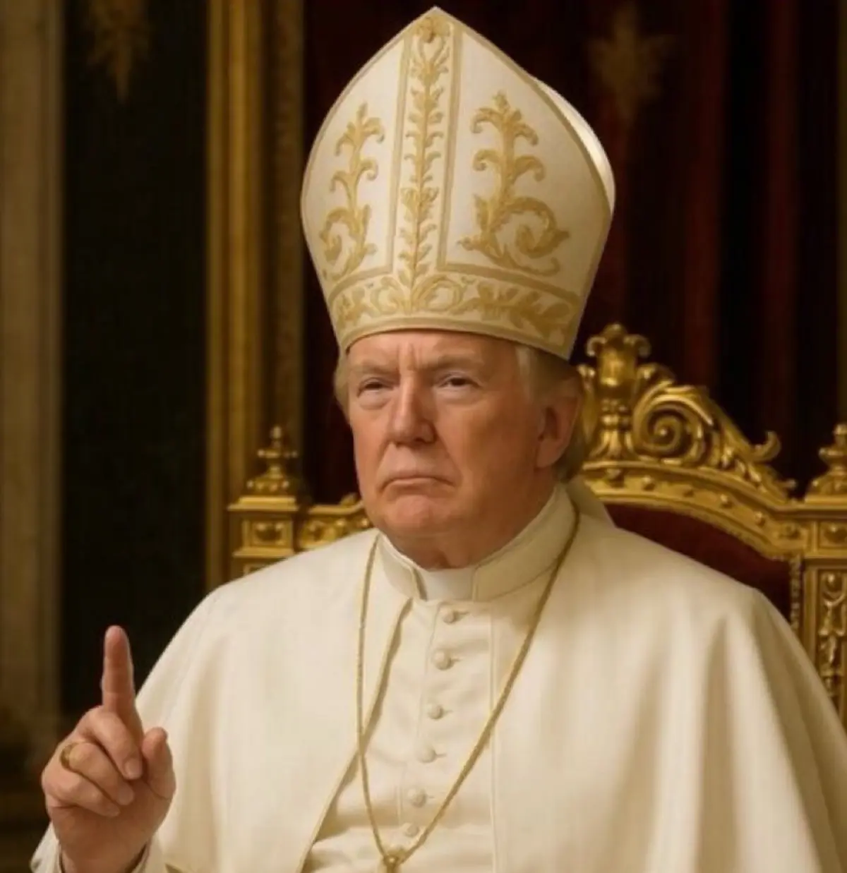 Trump vestido de Papa numa imagem gerada com IA (créditos: Casa Branca/X)