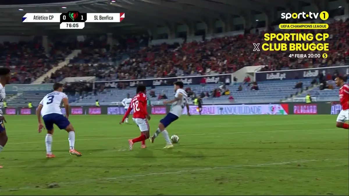 Imagem de contexto do artigo Atlético-Benfica: penálti sobre Barreiro e Pavlidis dilata vantagem do emblema encarnado