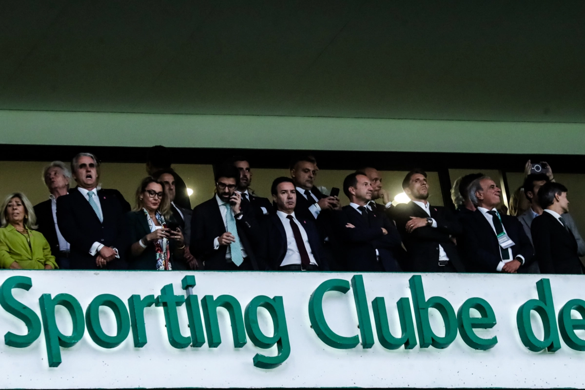 António Salvador e Frederico Varandas lado a lado em Alvalade