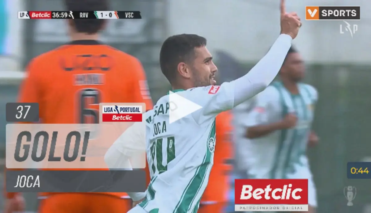 Imagem de contexto do artigo Rio Ave em vantagem frente ao V. Guimarães com este golão de Joca
