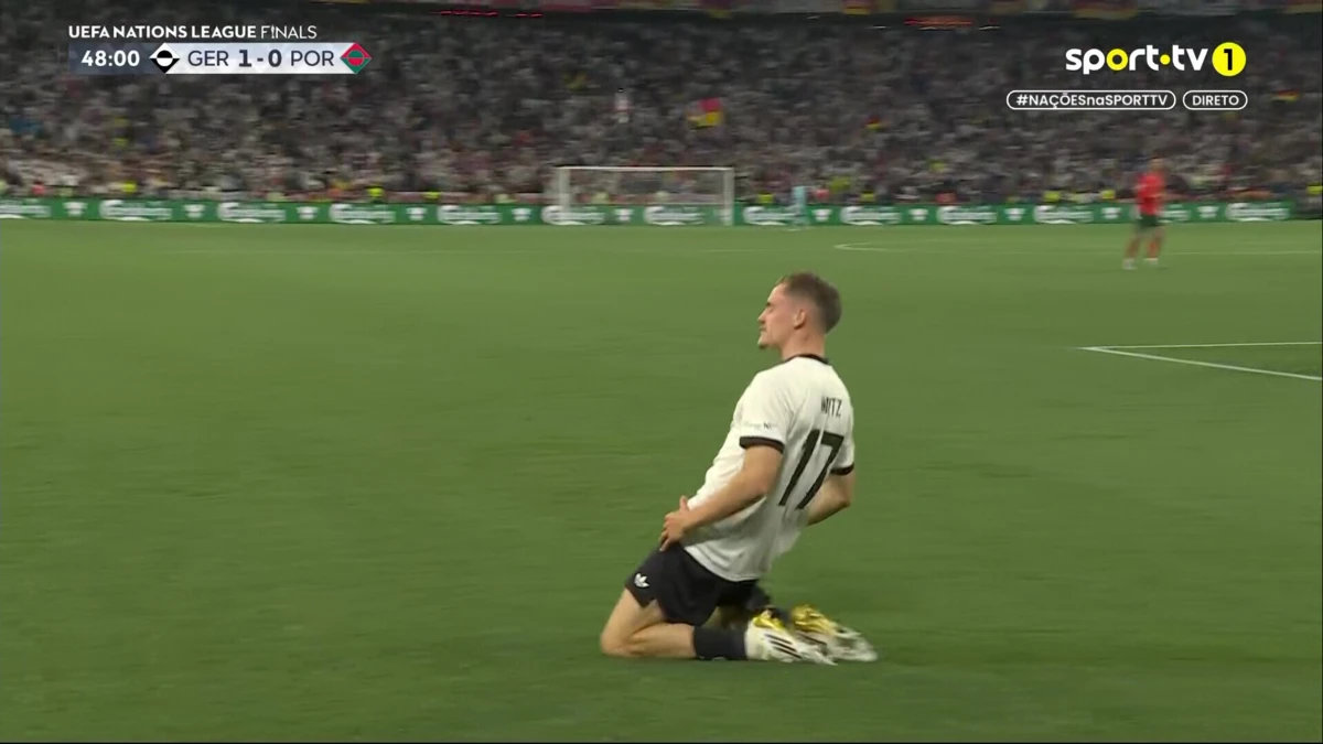 Imagem de contexto do artigo Alemanha-Portugal: árbitro foi ao VAR, mas validou golo de Wirtz. Ora veja