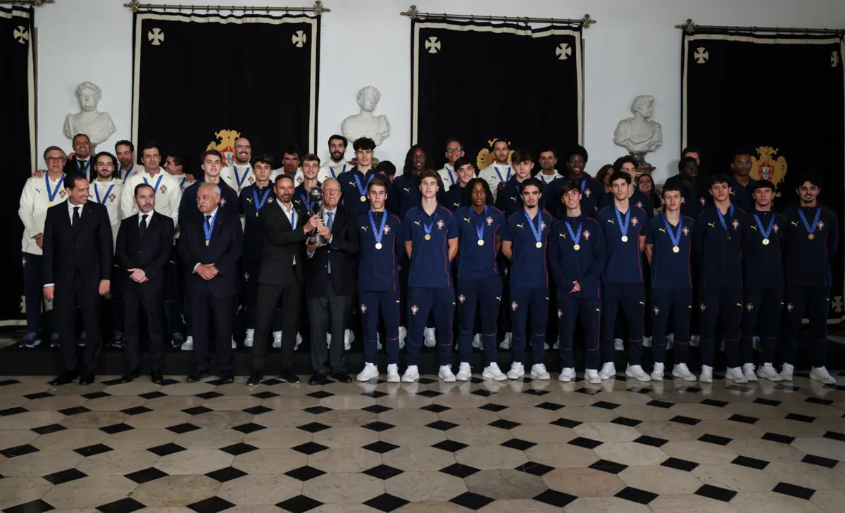 Seleção sub-17 recebida no Palácio de Belém