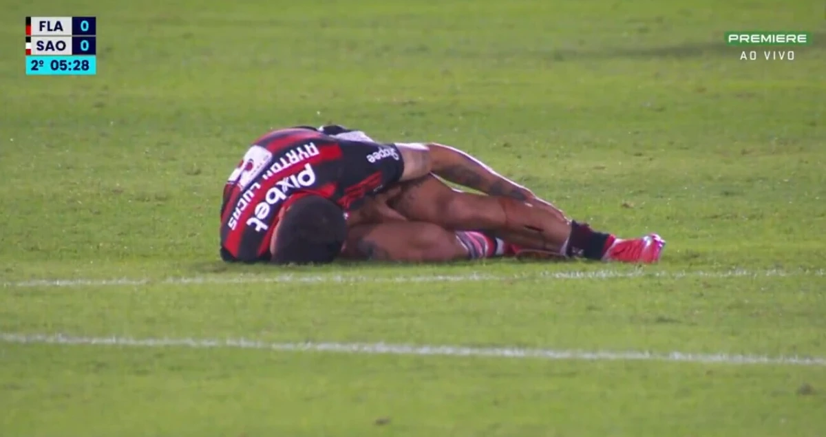 Imagem de contexto do artigo Jogador do Flamengo sofre corte arrepiante contra São Paulo: o lance