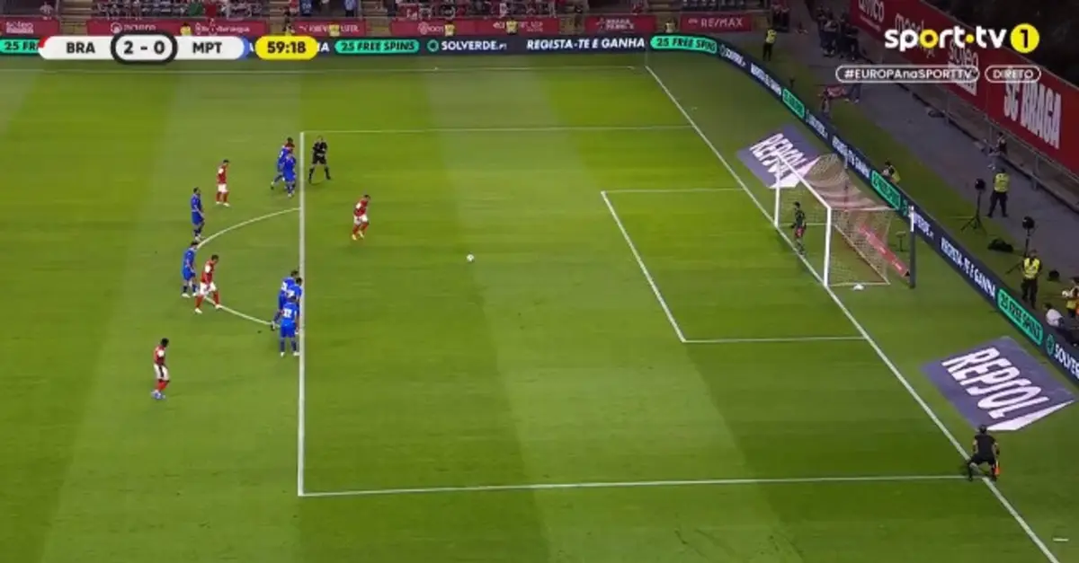 Golo de Zalazar (créditos: Sport TV)