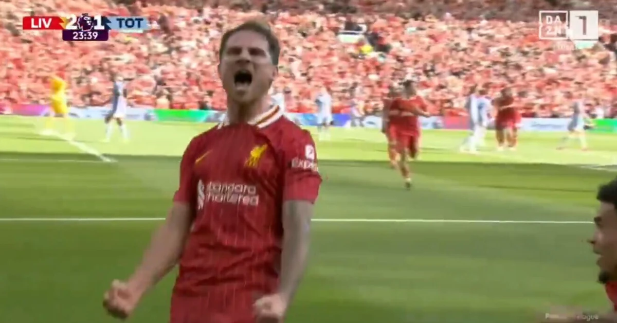 Imagem de contexto do artigo Reviravolta no Liverpool-Tottenham e título à vista: veja os golos