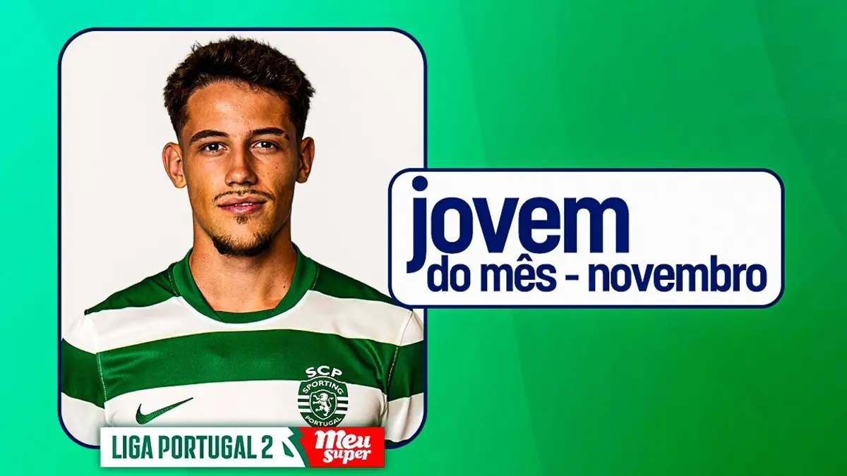 Imagem de contexto do artigo Rafael Nel, do Sporting B, eleito o melhor jovem de novembro